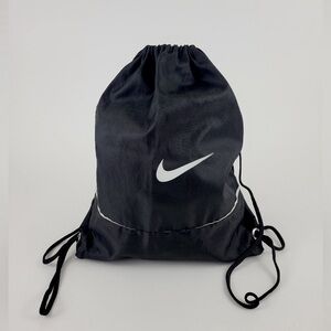 Nike Black and White Drawstring Backpack